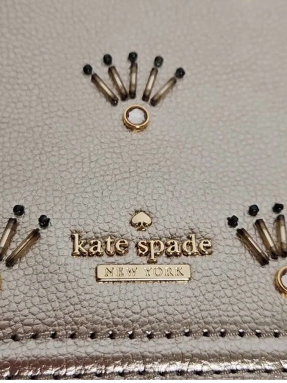 Kate Spade Patterson Drive Embellished Maisie Metallic Blush Crossbody w/dustbag - Picture 2 of 10